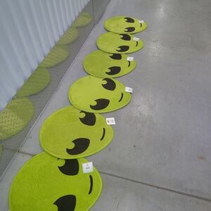 Green Smiley Face Rugs